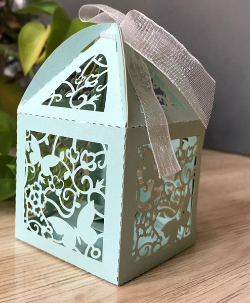 100pcs Pearl butterfly laser cut wedding favor box,favour box,Candy Gift Packaging Boxes - Kdecoration