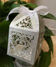 100pcs Glitter Gold Small laser cut Wedding favor boxes,laser cut wedding Gift boxes - Kdecoration