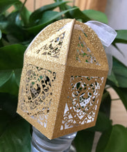 100pcs Glitter Gold Small laser cut Wedding favor boxes,laser cut wedding Gift boxes - Kdecoration