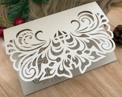 50pcs custom pocket laser cut invitations cards,customize laser cut wedding invitations - Kdecoration