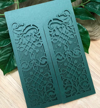 50pcs Pearl blackish green bridal shower invitation cards,laser cut invitations cards,laser cut wedding invite covers,laser cut menu cards,custom invite covers - Kdecoration