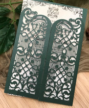 50pcs Pearl blackish green bridal shower invitation cards,laser cut invitations cards,laser cut wedding invite covers,laser cut menu cards,custom invite covers - Kdecoration