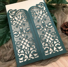 50pcs Pearl blackish green bridal shower invitation cards,laser cut invitations cards,laser cut wedding invite covers,laser cut menu cards,custom invite covers - Kdecoration