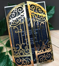 50pcs metallic paper custom laser cut wedding invite cards,laser cut wedding invitations - Kdecoration