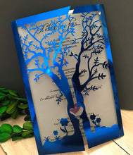 50pcs metallic navy blue laser cut wedding invitation cards,laser cut invitations cards - Kdecoration