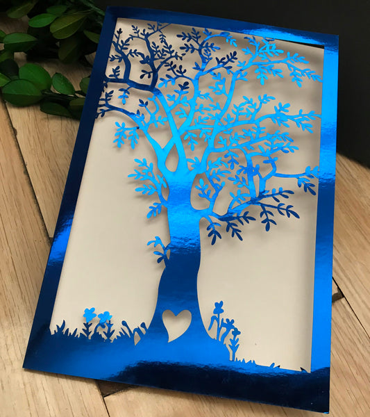 50pcs metallic navy blue laser cut wedding invitations,customize laser cut invitations cards - Kdecoration