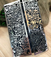 50pcs metallic silver rose laser cut wedding invitations,custom laser cut invitations - Kdecoration