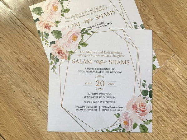 50pcs Pearl Paper Custom Invitation printing,Insert Cards with printing for Invitation - Kdecoration