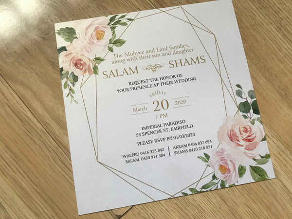 50pcs Pearl Paper Custom Invitation printing,Insert Cards with printing for Invitation - Kdecoration
