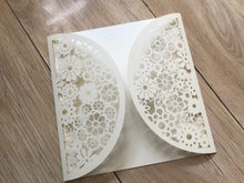 50pcs Pearl Cream Laser Cut Wedding Cards,Birthday Invitations,baby shower invitations - Kdecoration