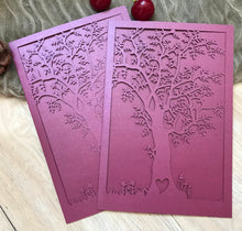 50pcs Pearl burgundy red Tree Laser Cut Birthday Invitations,laser cut Invitations Cards,laser cut wedding invitations cards,laser cut invite cards,DIY invitation cards - Kdecoration