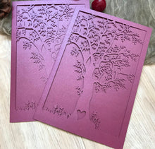 50pcs Pearl burgundy red Tree Laser Cut Birthday Invitations,laser cut Invitations Cards,laser cut wedding invitations cards,laser cut invite cards,DIY invitation cards - Kdecoration