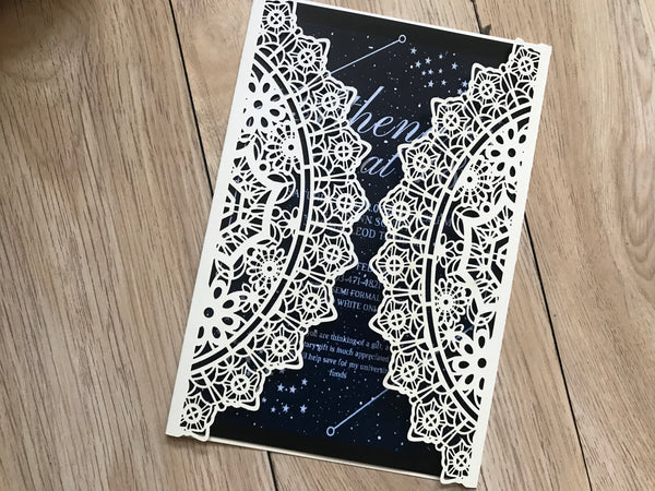 50pcs Pearl Cream Laser Cut Invitations,Wedding Invitations,Invitations Cards,Bridal Shower Invitations - Kdecoration