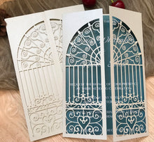 50pcs custom Laser cut Wedding Invite cards,pearl light silver laser cut wedding invitations - Kdecoration