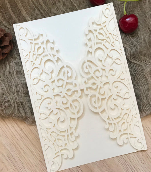 50pcs custom laser cut birthday invitations,laser cut invite cards,laser cut wedding invitations cards,engagement invitations cards,laser cut invitations cards,bridal shower invitations covers - Kdecoration