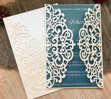 50pcs custom laser cut birthday invitations,laser cut invite cards,laser cut wedding invitations cards,engagement invitations cards,laser cut invitations cards,bridal shower invitations covers - Kdecoration