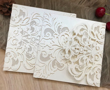 50pcs Pearl cream laser cut invitations covers,laser cut wedding invitations cards,custom birthday invitations cards,laser cut wedding cards,engagement invite cards,laser cut invite covers - Kdecoration