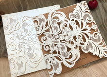 50pcs Pearl cream laser cut invitations covers,laser cut wedding invitations cards,custom birthday invitations cards,laser cut wedding cards,engagement invite cards,laser cut invite covers - Kdecoration