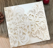 50pcs Pearl cream laser cut invitations covers,laser cut wedding invitations cards,custom birthday invitations cards,laser cut wedding cards,engagement invite cards,laser cut invite covers - Kdecoration