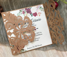 50pcs kraft paper brown laser cut invitations,custom Laser Cut Wedding invitations,birthday invite - Kdecoration