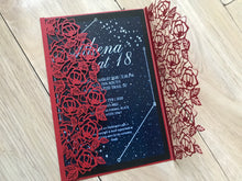 50pcs Pearl Red Grape Laser Cut Invitations,rustic graduation invitations,wedding party invitation - Kdecoration