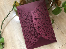 50pcs Pearl Unique laser cut Wedding Invitations,laser cut wedding cards,customize - Kdecoration