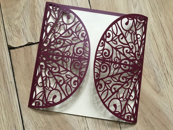 50pcs Laser Cut Wedding Invitation,Invitation Cards,Bridal Shower Party Invitations - Kdecoration