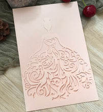 50pcs Pearl Incarnadine Pocket sweet birthday invitations,custom Laser Cut invitation cards - Kdecoration