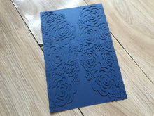 50pcs Dark Navy Blue Laser Cut Invitation Cards,Wedding Invitations,Birthday Invitations - Kdecoration