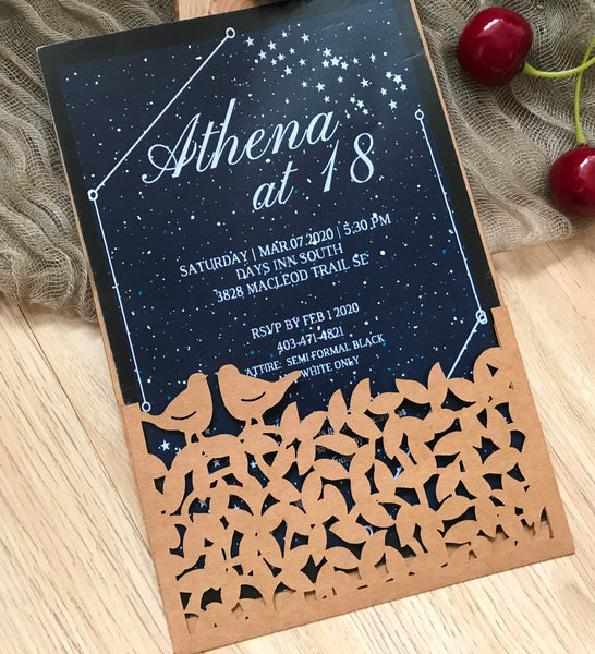 kraft paper Pearl Laser Cut Menu Cards,Pocket laser cut Invitations cards,Laser Cut Wedding Cards,custom laser cut wedding invitation cards - Kdecoration
