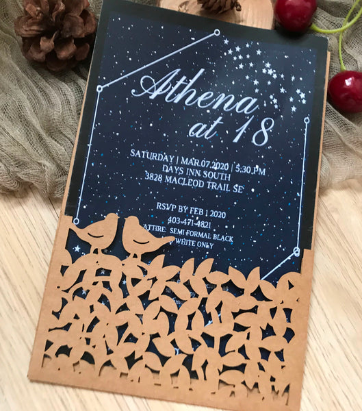 kraft paper Pearl Laser Cut Menu Cards,Pocket laser cut Invitations cards,Laser Cut Wedding Cards,custom laser cut wedding invitation cards - Kdecoration