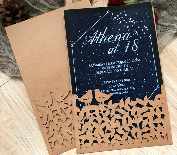 kraft paper Pearl Laser Cut Menu Cards,Pocket laser cut Invitations cards,Laser Cut Wedding Cards,custom laser cut wedding invitation cards - Kdecoration