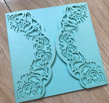 50pcs Pearl Light Blue laser cut wedding invites covers,Birthday Invitations cards - Kdecoration