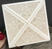 50pcs Pearl cream Laser Cut wedding invitation Card,rose flower laser cut Invitations cards,baby shower invitations cards,Bridal Shower Invitaitons,engagement invitations - Kdecoration