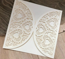 50pcs Customize heart Laser Cut birthday invitations,baby shower party invitations,laser cut wedding cards - Kdecoration