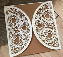 50pcs Customize heart Laser Cut birthday invitations,baby shower party invitations,laser cut wedding cards - Kdecoration