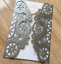 50pcs pearl silver Seahorse Laser Cut Invitations,birthday invitation cards,laser cut invite - Kdecoration