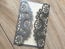 50pcs Pearl Silver Laser Cut wedding Invitations,Bridal Invitations,laser cut invitations - Kdecoration