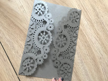 50pcs Pearl Silver Laser Cut wedding Invitations,Bridal Invitations,laser cut invitations - Kdecoration