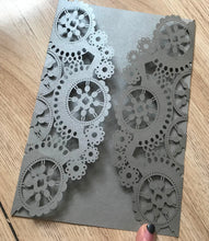 50pcs pearl silver Seahorse Laser Cut Invitations,birthday invitation cards,laser cut invite - Kdecoration