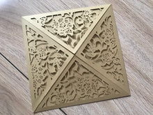 50pcs Pearl Begie Gold Wedding Invitation,Birthday Invite covers,Laser Cut Wedding Cards,4flaps laser Cut Invitations Cards,Engagement Invitations - Kdecoration