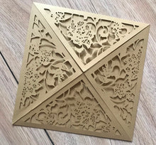 50pcs Birthday Invite covers,Laser Cut Wedding invite Cards,4flaps laser Cut Invitations Cards - Kdecoration