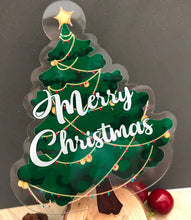 10pcs Acrylic Christmas Tree Cards,custom Acrylic christmas favors decorations,decorated acrylic invitation