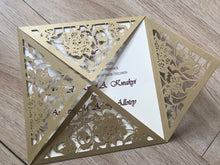 50pcs Pearl Begie Gold Wedding Invitation,Birthday Invite covers,Laser Cut Wedding Cards,4flaps laser Cut Invitations Cards,Engagement Invitations - Kdecoration