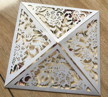 50pcs laser cut Wedding Invitation cards,4flaps laser Cut Invitations Cards,Engagement Invitations - Kdecoration