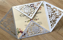 50pcs laser cut Wedding Invitation cards,4flaps laser Cut Invitations Cards,Engagement Invitations - Kdecoration