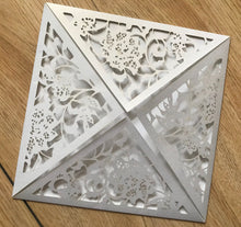 50pcs laser cut Wedding Invitation cards,4flaps laser Cut Invitations Cards,Engagement Invitations - Kdecoration