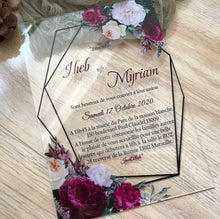 10 pièces invitations de mariage en acrylique, invitations de mariage en acrylique, invitations en acrylique livraison gratuite