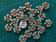 10pieces Colorful Small Decorative Rhinestone Buttons,Accessories Girl DIY Handmade Hair Buttons,Dressing Buttons,Party Favors - Kdecoration