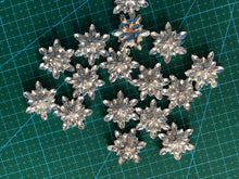 10pieces Snowflake Decoration Rhinestone Buttons,Accessories Girl DIY Handmade Hair Buttons,Decorated Decoration Party Favors - Kdecoration